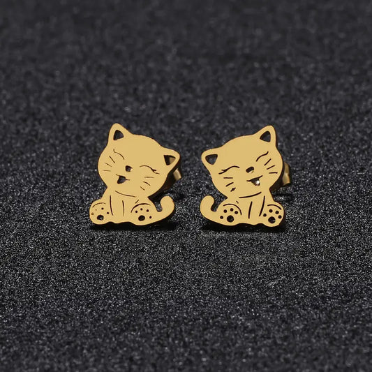 Peek-a-Purr - Girl's Ear Studs